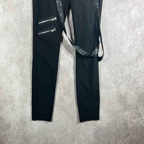 Killstar Pants Womens Small Black Shadow Stripe Trousers Goth Punk Mid Rise - Picture 4 of 11